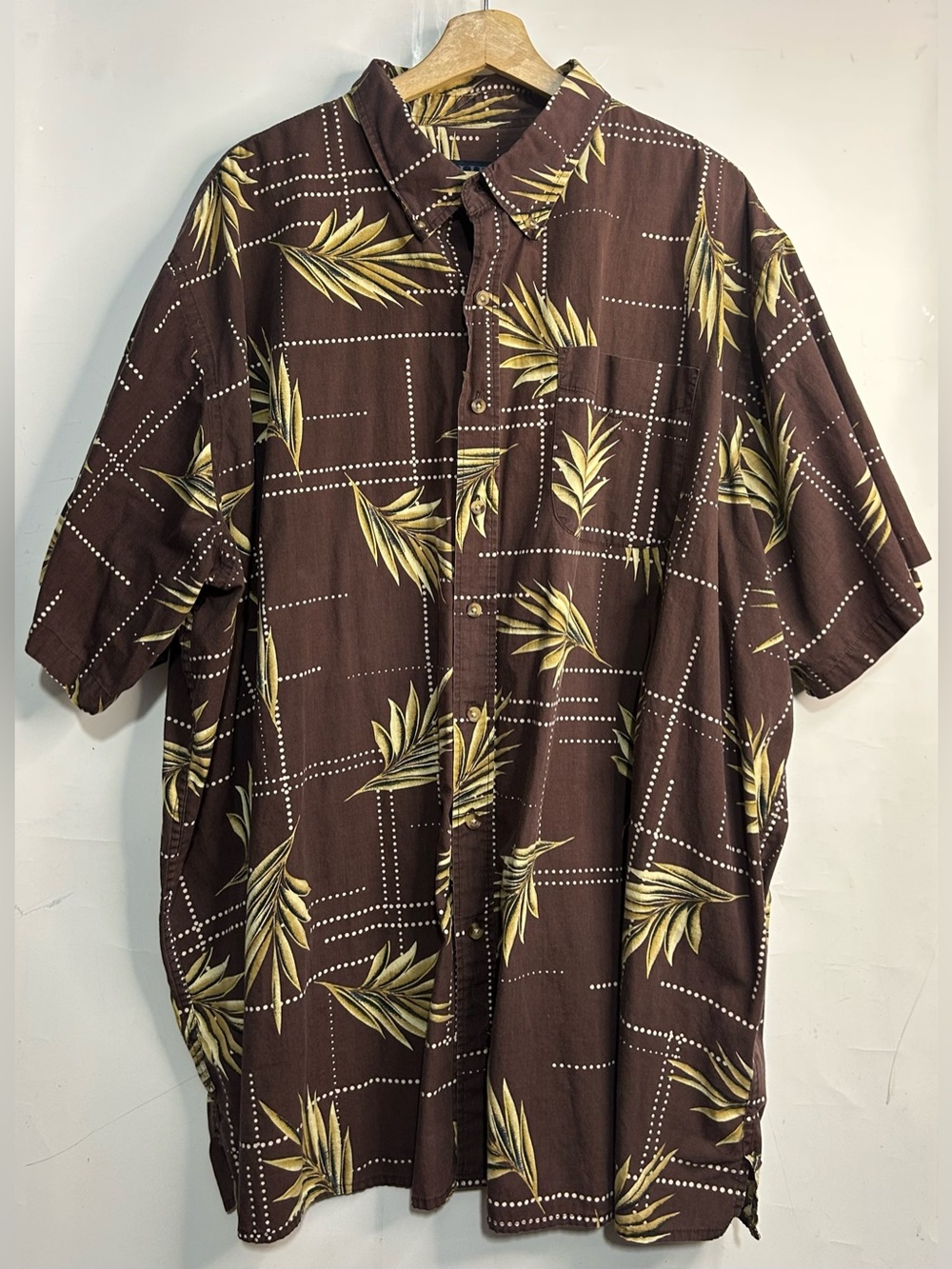 Harbor Bay Button Front Luau Hawaiian Shirt 4XL
